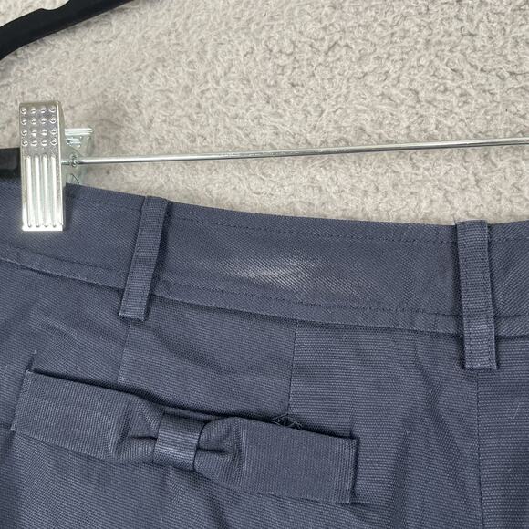 Kate Spade Shorts Womens 4 Navy Blue Cuffed Bow Back Gold Button Classic Preppy - Picture 7 of 15